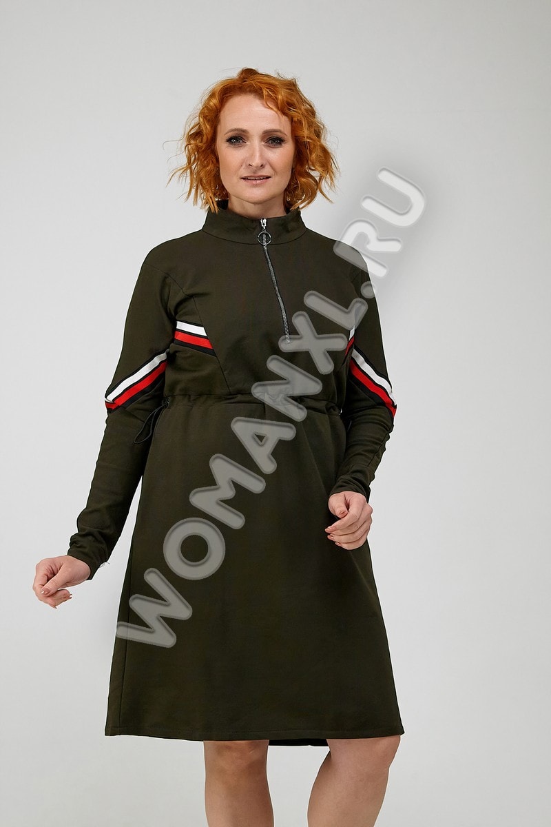 картинка Платье Трикотаж Спорт 311 4 от магазина WomanXL.ru
