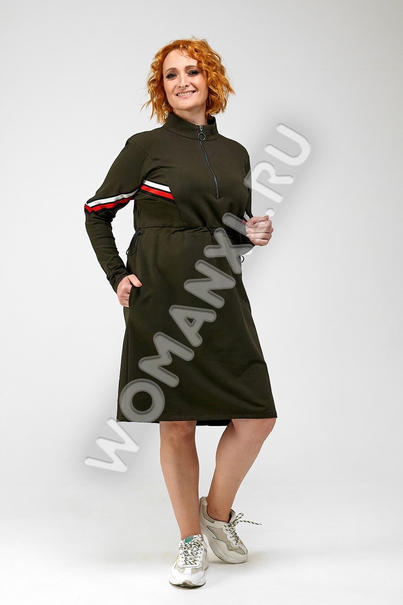 картинка Платье Трикотаж Спорт 311 4 от магазина WomanXL.ru