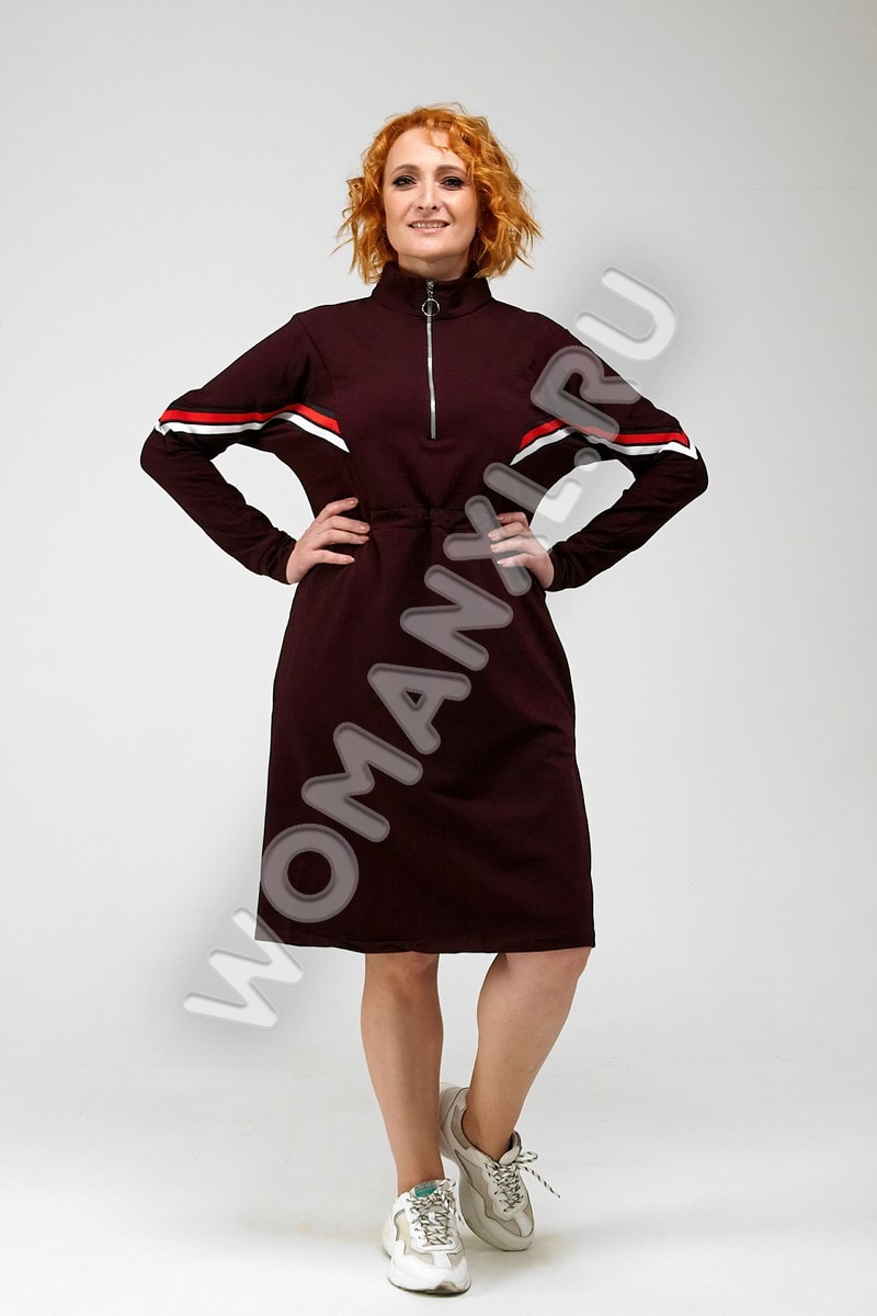 картинка Платье Трикотаж Спорт 311 2 от магазина WomanXL.ru