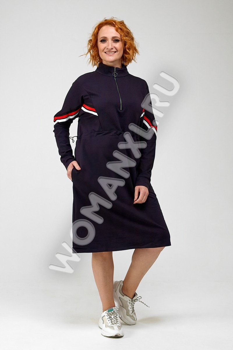 картинка Платье Трикотаж Спорт 311 3 от магазина WomanXL.ru