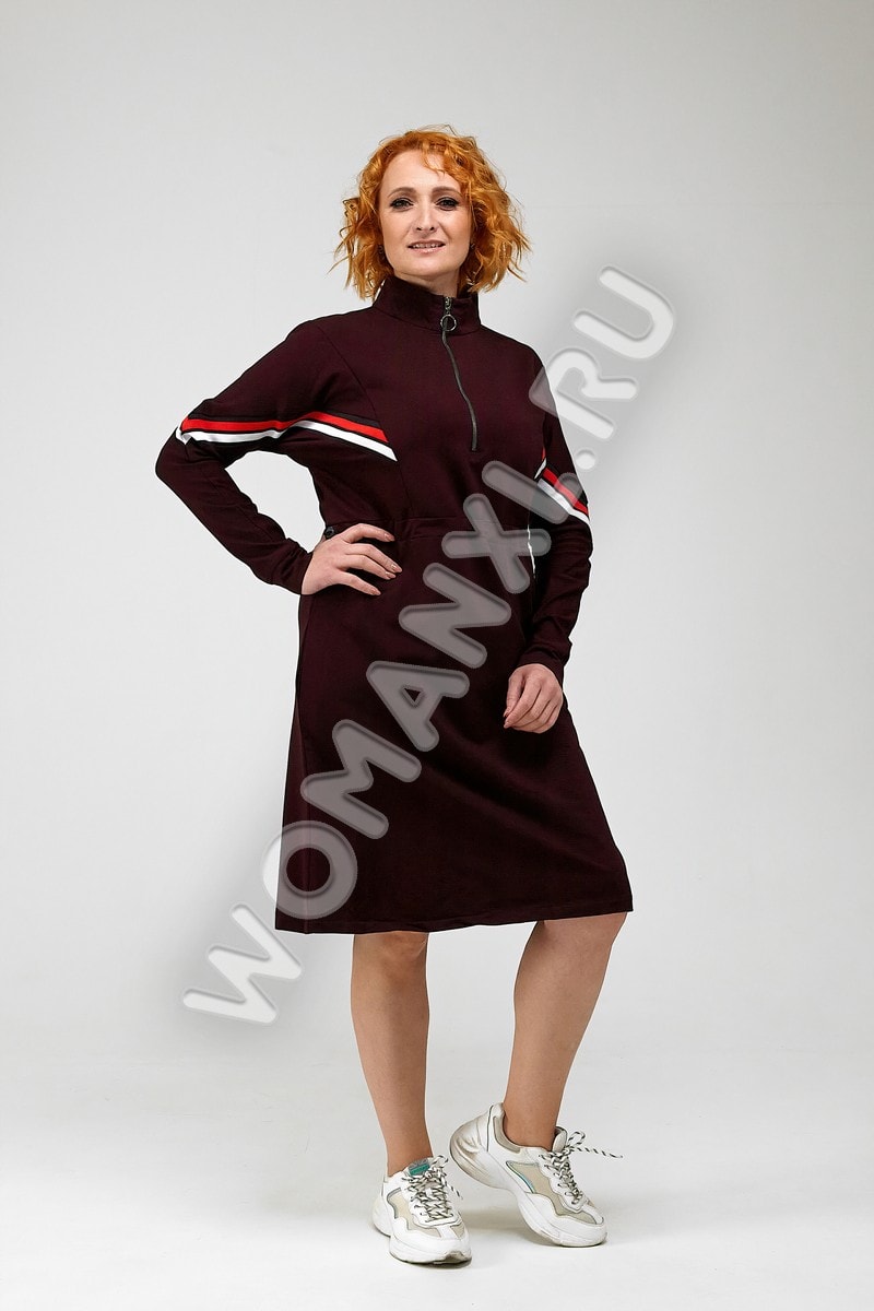 картинка Платье Трикотаж Спорт 311 2 от магазина WomanXL.ru