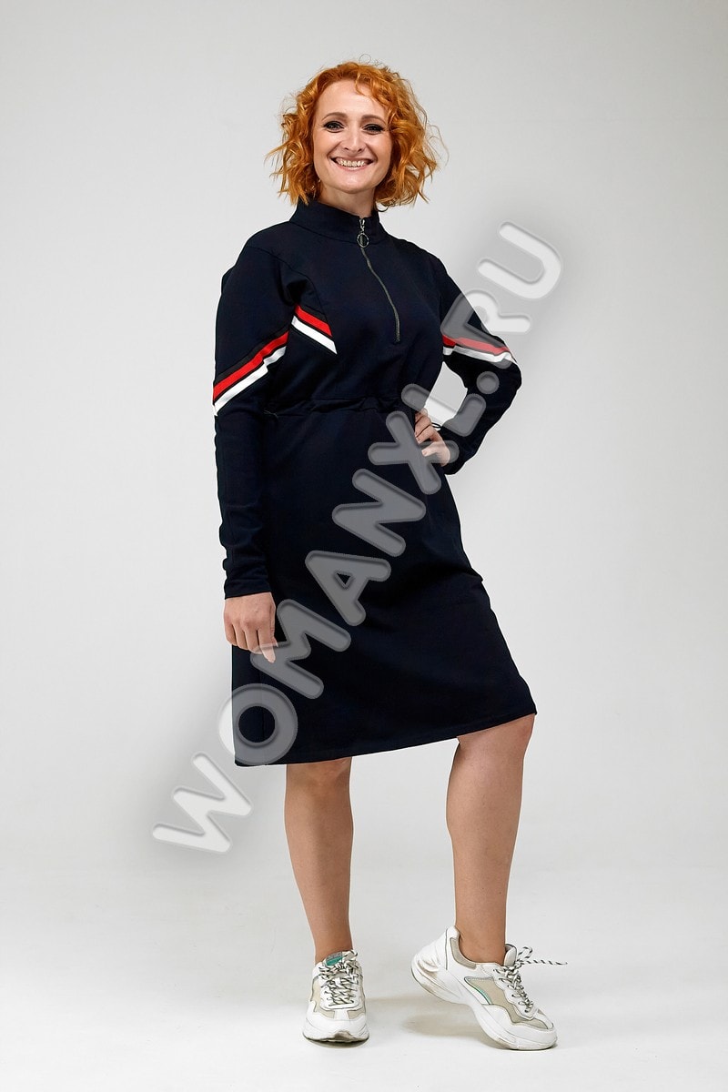 картинка Платье Трикотаж Спорт 311 1 от магазина WomanXL.ru
