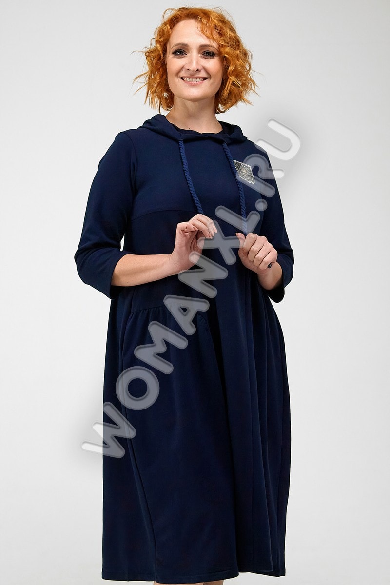 картинка Платье Италия Капюшон 316 от магазина WomanXL.ru